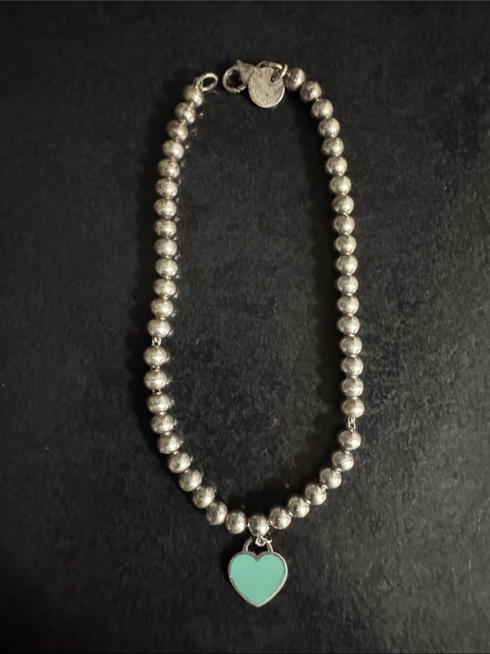 Return to Tiffany’s blue heart bead bracelet